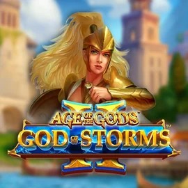 Age Of The Gods: God Of Storms 2 online game logo by Playtech on casinoprestige.eu