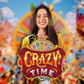 Crazy Time slot logo by Evolution at Casino Prestige