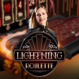 Lightning Roulette slot logo by Evolution at Casino Prestige