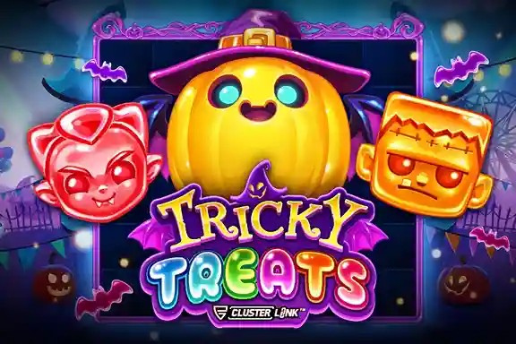 Tricky Treats slot logo by Push Gaming at Casino Prestige